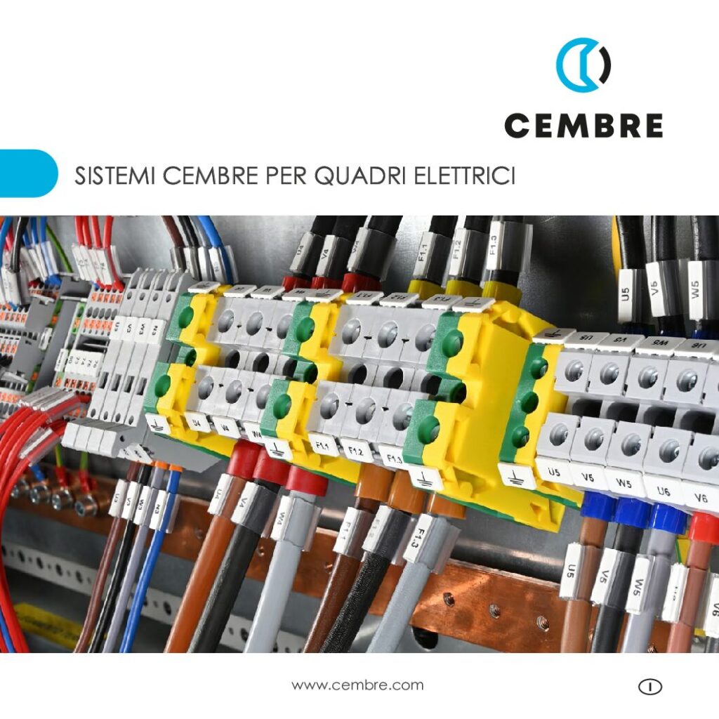 Copertina della brochure Sistemi Cembre per quadri elettrici