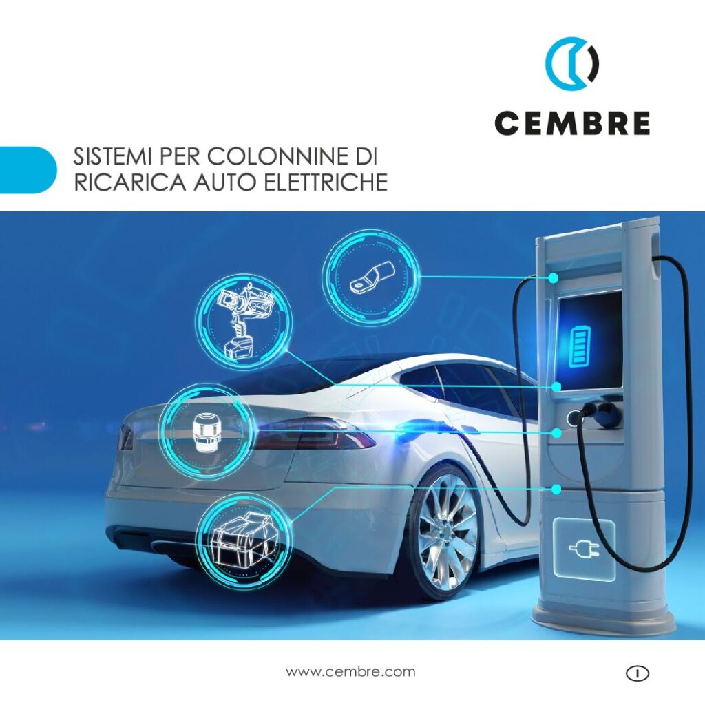 Copertina della brochure Sistemi per colonnine di ricarica auto elettriche