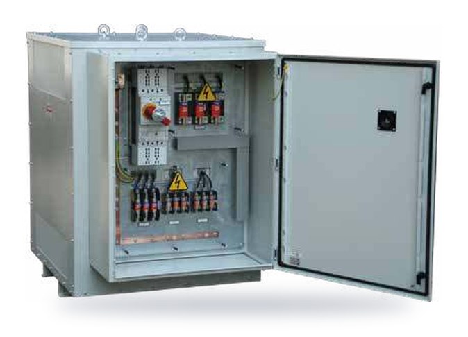 Trasformatore trifase 450 kVA con protezioni certificate UL/CSA