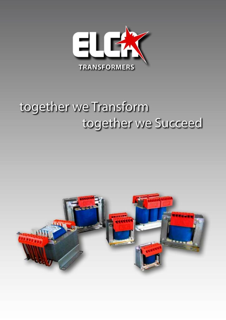 Copertina del catalogo Trasformatori, autotrasformatori e reattanze ELCA
